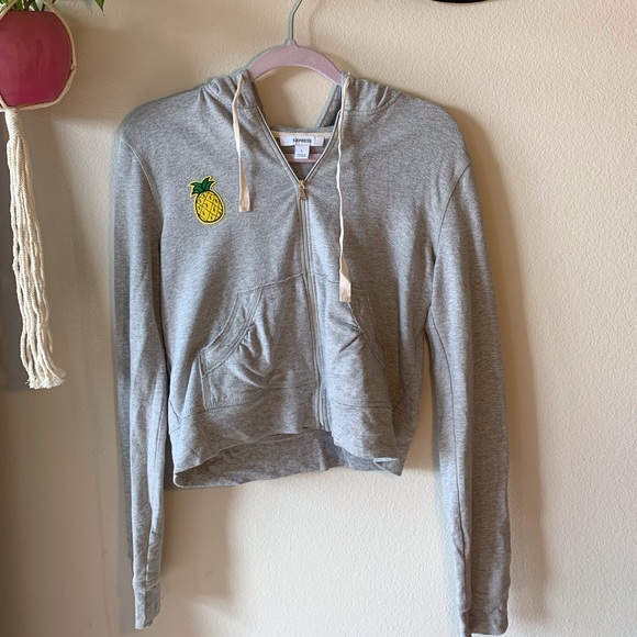 ✨2/$10✨ One of a kind Express cropped zip up - Picture 2 of 3